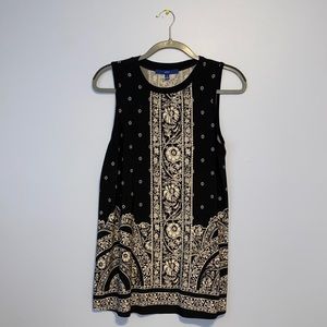 APT 9 Tunic Tank Top Black and White